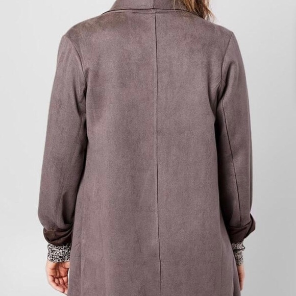 FAVLUX Faux Suede Jacket Coat - Picture 2 of 4